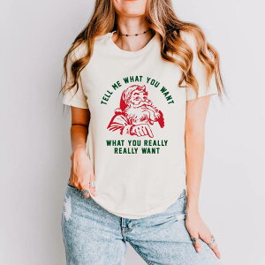 Simply Sage Market ���f�B�[�X �g�b�v�X T�V���c �O���t�B�b�N Simply Sage Marketell Me What You Want - Women'short Sleeve Graphic T-Shirt Cream �N���[��