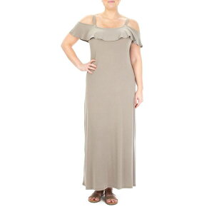 �j�i���I�i���h ���f�B�[�X �g�b�v�X �����s�[�X �v�����g �}�L�V Women's Nina Leonard Print Cold-Shoulder Maxi Dress Mink �~���N
