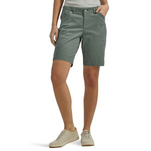 ���[ ���f�B�[�X �{�g���X �n�[�t�p���c�E�V���[�c �V���[�g�p���c Women's Lee Chino Bermuda Shorts Fort Green �O���[��