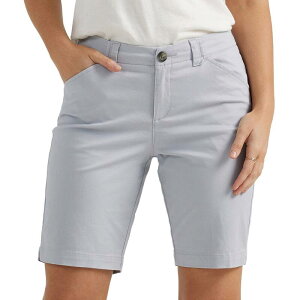 ���[ ���f�B�[�X �{�g���X �n�[�t�p���c�E�V���[�c �V���[�g�p���c Women's Lee Chino Bermuda Shorts Material Gray �O���[