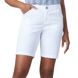 ���[ ���f�B�[�X �{�g���X �n�[�t�p���c�E�V���[�c �V���[�g�p���c Women's Lee Chino Bermuda Shorts White �z���C�g