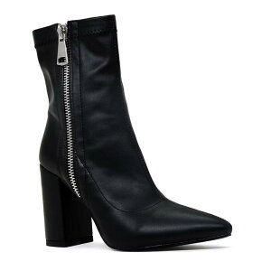 �����h�����O ���f�B�[�X �V���[�Y �u�[�c�E���C���u�[�c �A���N�� �q�[�� London Rag Valeria Women's Block Heel Ankle Boots Black �u���b�N
