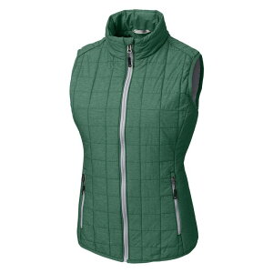 �J�b�^�[�A���h�o�b�N ���f�B�[�X �A�E�^�[ �W���P�b�g�E�u���]�� �x�X�g Cutter & Buck Rainier PrimaLoft Womens Eco Insulated Full Zipuffer Vest Hunter Melange