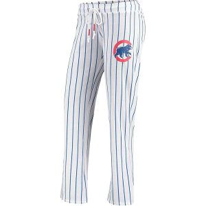 �A���u�����f�b�h ���f�B�[�X �A���_�[�E�F�A �i�C�g�E�F�A Unbranded Women's Conceptsport White Chicago Cubs Vigor Pinstripe Sleepant Cub White �z���C�g