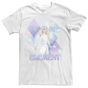 �f�B�Y�j�[ ���f�B�[�X �g�b�v�X T�V���c �O���t�B�b�N Disney's Frozen 2 Juniors' Elsa In My Element Boyfriend Graphic Tee White �z���C�g