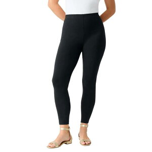 ���A�}���Y ���f�B�[�X �{�g���X �J�W���A���p���c �v���X�T�C�Y �g�[�� �A���N�� Roaman's Women's Plusize Tall Plusize Anklength Essential Stretch Legging Black �u���b�N