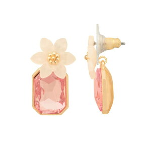 LC Lauren Conrad ���f�B�[�X �A�N�Z�T���[ �s�A�X�E�C�������O LC Lauren Conrad Gold-Tone Simulated Gemstone Flower Drop Earrings Pink �s���N