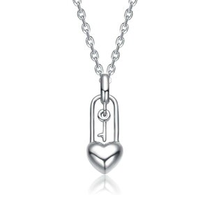 �A���u�����f�b�h ���f�B�[�X �A�N�Z�T���[ �l�b�N���X�E�`���[�J�[�E�y���_���g�g�b�v ���[�X Unbranded Kidsterling Silver Heart Lock and Key Pendant Necklace Silver Tone �V���o�[