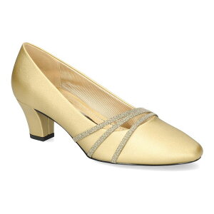 �C�[�W�[�X�g���[�g ���f�B�[�X �V���[�Y �p���v�X Easy Street Cristiny Women's Pumps Gold Satin �S�[���h