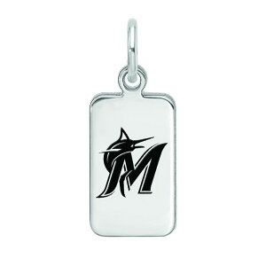 yz SA[g fB[X uXbgEoOEANbg ANZT[ LogoArt Sterling Silver Miami Marlins Enameled Tag Pendant Sterling Silver