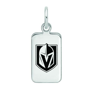 yz SA[g fB[X uXbgEoOEANbg ANZT[ LogoArt Sterling Silver Enamel Vegas Golden Knights Tag Pendant Silver