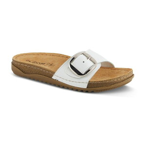 yz tNTX fB[X T_ V[Y Flexus by Spring Step Baronca Women's Slide Sandals White