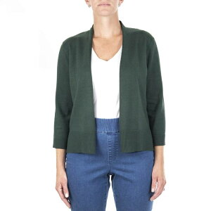 �j�i���I�i���h ���f�B�[�X �A�E�^�[ �j�b�g�E�Z�[�^�[ �J�[�f�B�K�� Women's Nina Leonard Classic Open-Front Bolero Cardigan Olive Forest �I���[�u