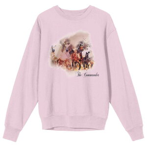 �A���u�����f�b�h ���f�B�[�X �g�b�v�X T�V���c �X�E�F�b�g �O���t�B�b�N Unbranded Juniors' The Commander Wild Horses Graphic Sweatshirt Pink �s���N