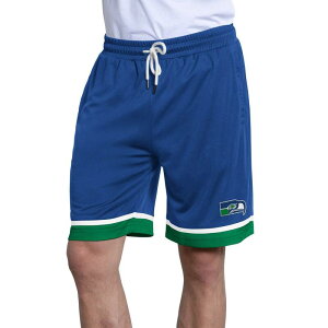 �X�^�[�^�[ ���f�B�[�X �{�g���X �n�[�t�p���c�E�V���[�c ���b�V�� �V���[�g�p���c Men'starteroyal Seattle Seahawks Throwback Power Play Meshortsea Blue �u���[