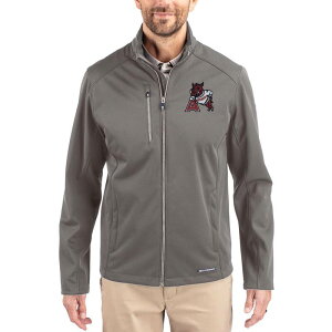 �J�b�^�[�A���h�o�b�N ���f�B�[�X �A�E�^�[ �W���P�b�g�E�u���]�� Men's Cutter & Buck Gray Arkansas Razorbacks Evokeco Softshell Recycled Full-Zip Jacket Ark Grey �O���[