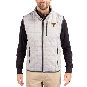 �J�b�^�[�A���h�o�b�N ���f�B�[�X �A�E�^�[ �W���P�b�g�E�u���]�� �x�X�g Men'sCutter & Buck Gray Texas Longhorns Rainier Eco Insulated PrimaLoft Full-Zipuffer Vestex Grey �O���[