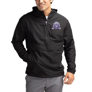 �J�b�^�[�A���h�o�b�N ���f�B�[�X �g�b�v�X T�V���c �W���P�b�g Men's Cutter & Buck Black Northwestern Wildcats Charter Eco Recycled Half-Zip Anorak Jacket Nwt Black �u���b�N