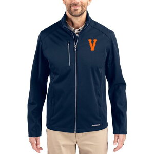 �J�b�^�[�A���h�o�b�N ���f�B�[�X �A�E�^�[ �W���P�b�g�E�u���]�� Men's Cutter & Buck Navy Virginia Cavaliers Evokeco Softshell Recycled Full-Zip Jacket Uva Navy �l�C�r�[