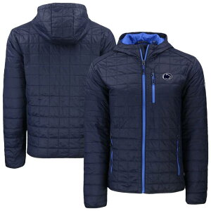 �J�b�^�[�A���h�o�b�N ���f�B�[�X �A�E�^�[ �W���P�b�g�E�u���]�� Men's Cutter & Buck Navy Penn State Nittany Lions Rainier Eco PrimaLoft Hooded Full-Zip Jacket Pst Navy �l�C�r�[