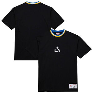 �~�b�`�F��&�l�X ���f�B�[�X �g�b�v�X T�V���c Mitchell & Ness Black LA Galaxy Playmaker T-Shirt Gal Black �u���b�N