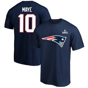 �t�@�i�e�B�N�X ���f�B�[�X �g�b�v�X T�V���c �g�[�� Men's Fanatics Drake Maye Navy New England Patriotsuper BowlX Patch Big & Tall Name & Number T-Shirt Pat Navy �l�C�r�[