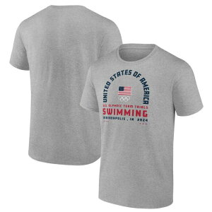 �A���u�����f�b�h ���f�B�[�X �g�b�v�X T�V���c Unbranded Men's Heather Gray USA Swimming 2024 U.S. Olympic Team Trials Arch T-Shirt Usa Grey �O���[