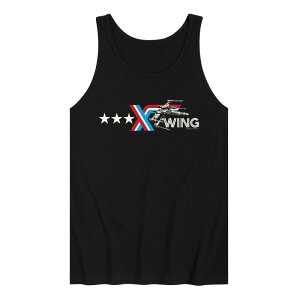 �A�j���L�����N�^�[ ���f�B�[�X �g�b�v�X T�V���c ���S �O���t�B�b�N Licensed Character Men'star Wars X-Wing Americana Logo Graphic Tank Top Black �u���b�N