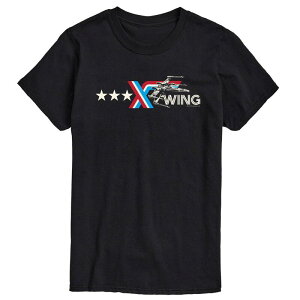 �A�j���L�����N�^�[ ���f�B�[�X �g�b�v�X T�V���c ���S �O���t�B�b�N Licensed Character Men'star Wars X-Wing Americana Logo Graphic Tee Black �u���b�N