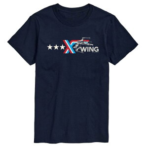 �A�j���L�����N�^�[ ���f�B�[�X �g�b�v�X T�V���c ���S �O���t�B�b�N Licensed Character Men'star Wars X-Wing Americana Logo Graphic Tee Navy �l�C�r�[