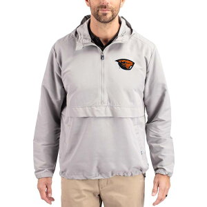 �J�b�^�[�A���h�o�b�N ���f�B�[�X �g�b�v�X T�V���c �W���P�b�g Men's Cutter & Buck Gray Oregon State Beavers Charter Eco Recycled Half-Zip Anorak Jacket Ors Grey �O���[