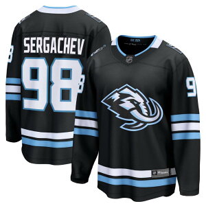 �t�@�i�e�B�N�X ���f�B�[�X �g�b�v�X T�V���c �W���[�W�[ Men's Fanatics Mikhail Sergachev Black Utah Mammothome Breakaway Player Jersey Utm Black �u���b�N