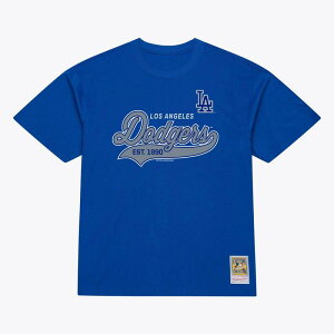 �~�b�`�F��&�l�X ���f�B�[�X �g�b�v�X T�V���c Men's Mitchell & Ness Royalos Angeles Dodgerscript Sweep Arch T-Shirt Lad Blue �u���[