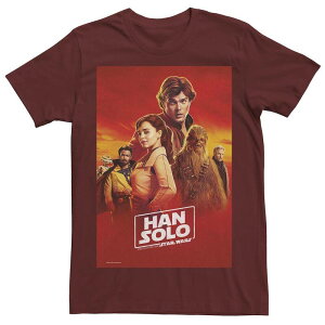 �A�j���L�����N�^�[ ���f�B�[�X �g�b�v�X T�V���c Licensed Character Men'star Wars Han Solo Movie Spanish Cast Poster Tee Cardinal