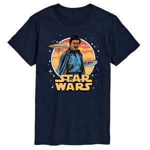 �X�^�[ �E�H�[�Y ���f�B�[�X �g�b�v�X T�V���c �g�[�� �O���t�B�b�N Big & Tall Star Wars Lando Calrissian Graphic Tee Navy �l�C�r�[