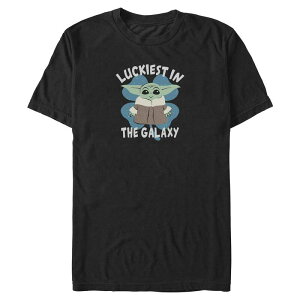 �X�^�[ �E�H�[�Y ���f�B�[�X �g�b�v�X T�V���c �g�[�� �O���t�B�b�N Big & Tall Star Wars Grogu Luckiest In The Galaxy Graphic Tee Black �u���b�N