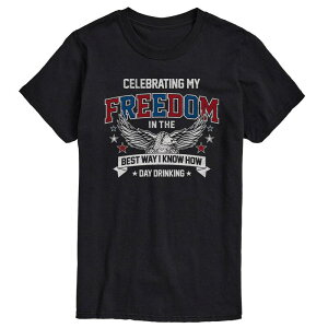 �A�j���L�����N�^�[ ���f�B�[�X �g�b�v�X T�V���c �g�[�� �O���t�B�b�N Licensed Character Big & Tall Celebrating My Freedom Patriotic Eagle Graphic Tee Black �u���b�N