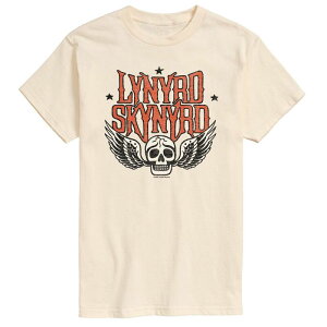 �A�j���L�����N�^�[ ���f�B�[�X �g�b�v�X T�V���c �O���t�B�b�N Licensed Character Men's Lynyrd Skynyrd Skull & Wings Graphic Tee Cream �N���[��