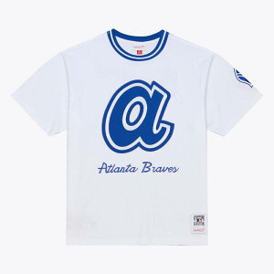 �~�b�`�F��&�l�X ���f�B�[�X �g�b�v�X T�V���c Men's Mitchell & Ness White Atlanta Braves Cooperstown Collection Arctic T-Shirt Brv White �z���C�g