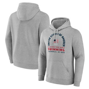 �A���u�����f�b�h ���f�B�[�X �g�b�v�X T�V���c �p�[�J�[ Unbranded Men's Gray USA Swimming 2024 U.S. Olympic Team Trials Arch Pullover Hoodie Usa Grey �O���[