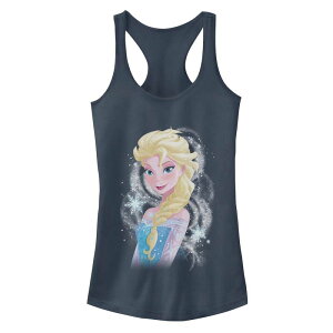 �f�B�Y�j�[ ���f�B�[�X �g�b�v�X T�V���c Junior's Disney's Frozen Elsa Colorful Portrait Racerback Tank Top Indigo �C���f�B�S