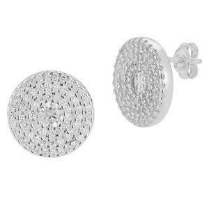 Sunkissed Sterling ���f�B�[�X �A�N�Z�T���[ �s�A�X�E�C�������O Sunkissed Sterling Silver Over Cubic Zirconia Stud Earringsilver Tone �V���o�[