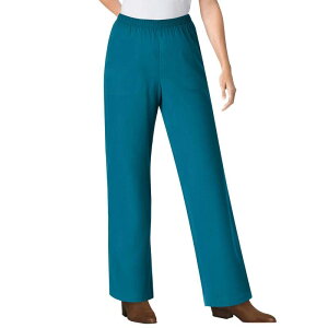 �E�[�}�� �E�B�Y�C�� ���f�B�[�X �{�g���X �f�j���p���c �v���X�T�C�Y �v�` �W�[���Y Woman Within Plusize Petite Fineline Stretch Denim Wide-Leg Pull-On Jeans Deep Teal �e�B�[��