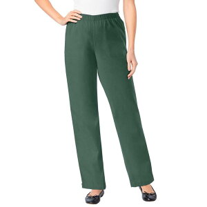 �E�[�}�� �E�B�Y�C�� ���f�B�[�X �{�g���X �f�j���p���c �v���X�T�C�Y �v�` �W�[���Y Woman Within Plusize Petite Fineline Stretch Denim Wide-Leg Pull-On Jeans Pine �f�j��