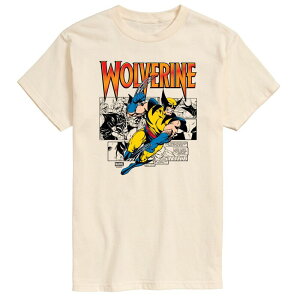 �}�[�x�� ���f�B�[�X �g�b�v�X T�V���c �O���t�B�b�N Men's Marvel Wolverine Comic Panels Graphic Tee Cream �N���[��