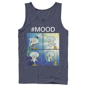 �j�R���f�I�� ���f�B�[�X �g�b�v�X T�V���c �p���c Men's Nickelodeon SpongeBob SquarePantsquidward Mood Tank Top Navy �l�C�r�[