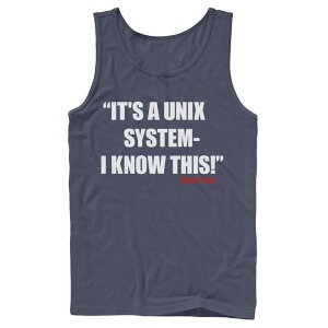 �A�j���L�����N�^�[ ���f�B�[�X �g�b�v�X T�V���c �O���t�B�b�N Licensed Character Men's Jurassic Park It's A Unix System Quote Graphic Tank Top Navy �l�C�r�[