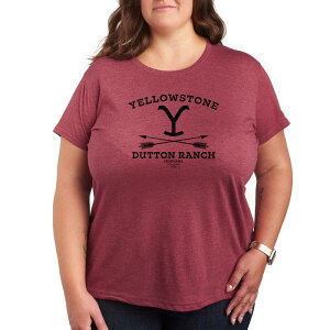 �A�j���L�����N�^�[ ���f�B�[�X �g�b�v�X T�V���c �v���X�T�C�Y �O���t�B�b�N Licensed Character Plus Yellowstone Dutton Arrows Graphic Tee Heathered �w�U�[