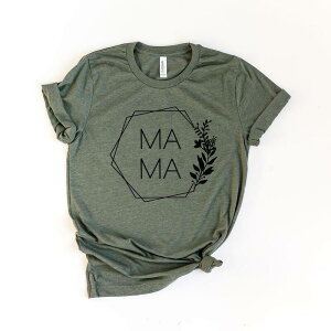 Simply Sage Market ���f�B�[�X �g�b�v�X T�V���c �t�����[�� �t�����[ �O���t�B�b�N Simply Sage Market Mama Floral Hexagon Short Sleeve Graphic Tee Army Green �O���[��