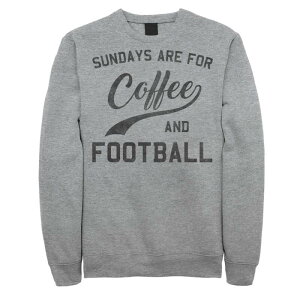 �A�j���L�����N�^�[ ���f�B�[�X �g�b�v�X T�V���c �t���[�X �O���t�B�b�N Licensed Character Men'sundays Are For Coffee And Football Text Graphic Fleece Pullover Athletic Heather �w�U�[